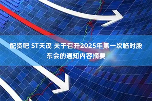 配资吧 ST天茂 关于召开2025年第一次临时股东会的通知内容摘要