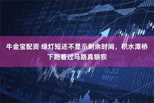 牛金宝配资 绿灯短还不显示剩余时间，积水潭桥下跑着过马路真狼狈
